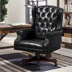 Fauteuil de bureau classique de direction à dossier haut avec oreilles