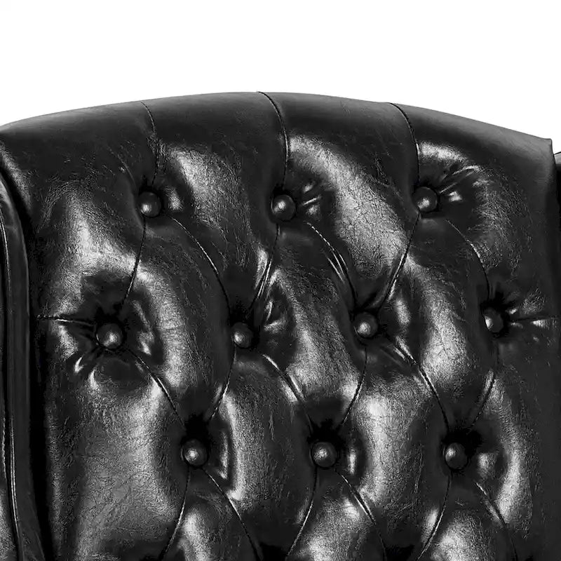 Fauteuil de bureau classique de direction à dossier haut avec oreilles