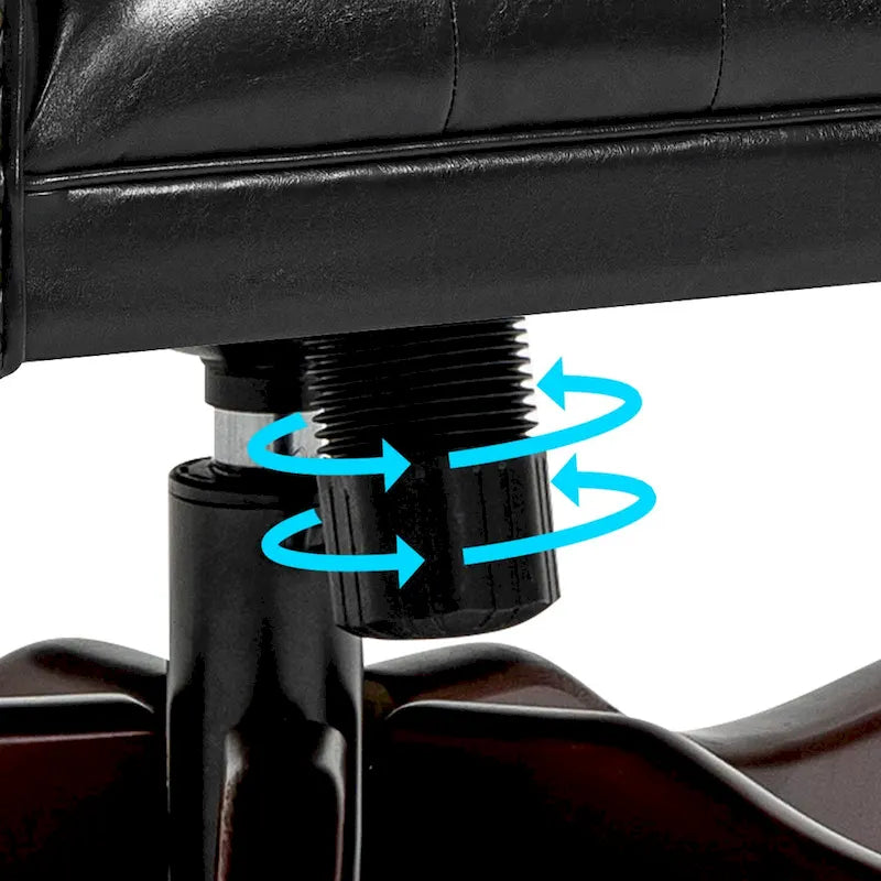 Fauteuil de bureau classique de direction à dossier haut avec oreilles