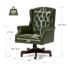 Fauteuil de bureau classique de direction à dossier haut avec oreilles