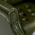 Fauteuil de bureau classique de direction à dossier haut avec oreilles