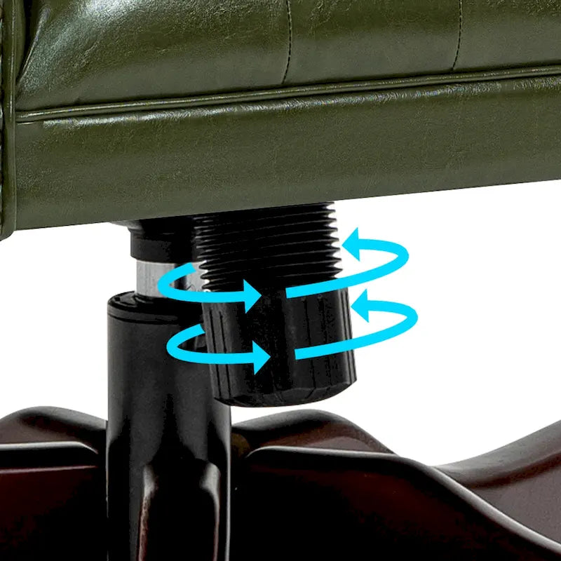 Fauteuil de bureau classique de direction à dossier haut avec oreilles