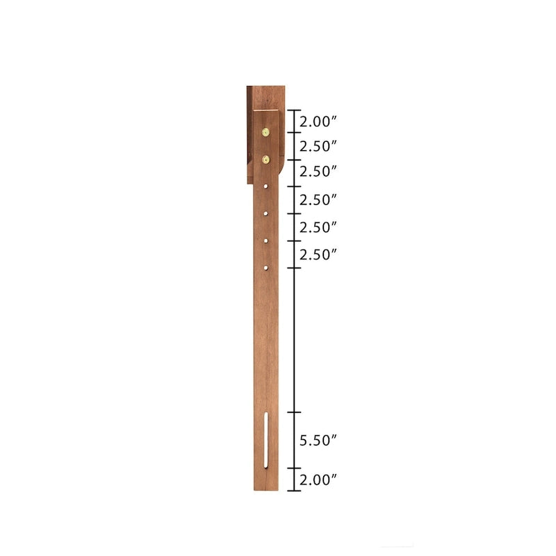 Lit plateforme en bois fini noyer brun de style Mid-Century Modern