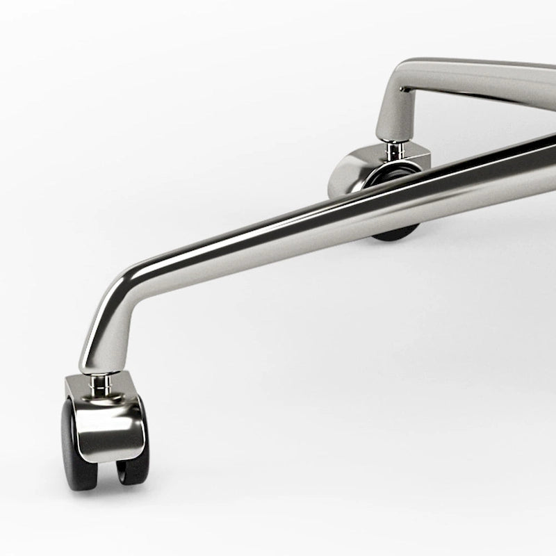 Chaise de bureau ergonomique à dossier bas en cuir véritable et côtelée