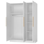 Armoire Penderie en Bois avec 6 Cubes de Rangement et Tringle Suspendue