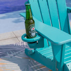 Chaise Adirondack pliable d'extérieur avec porte-gobelet