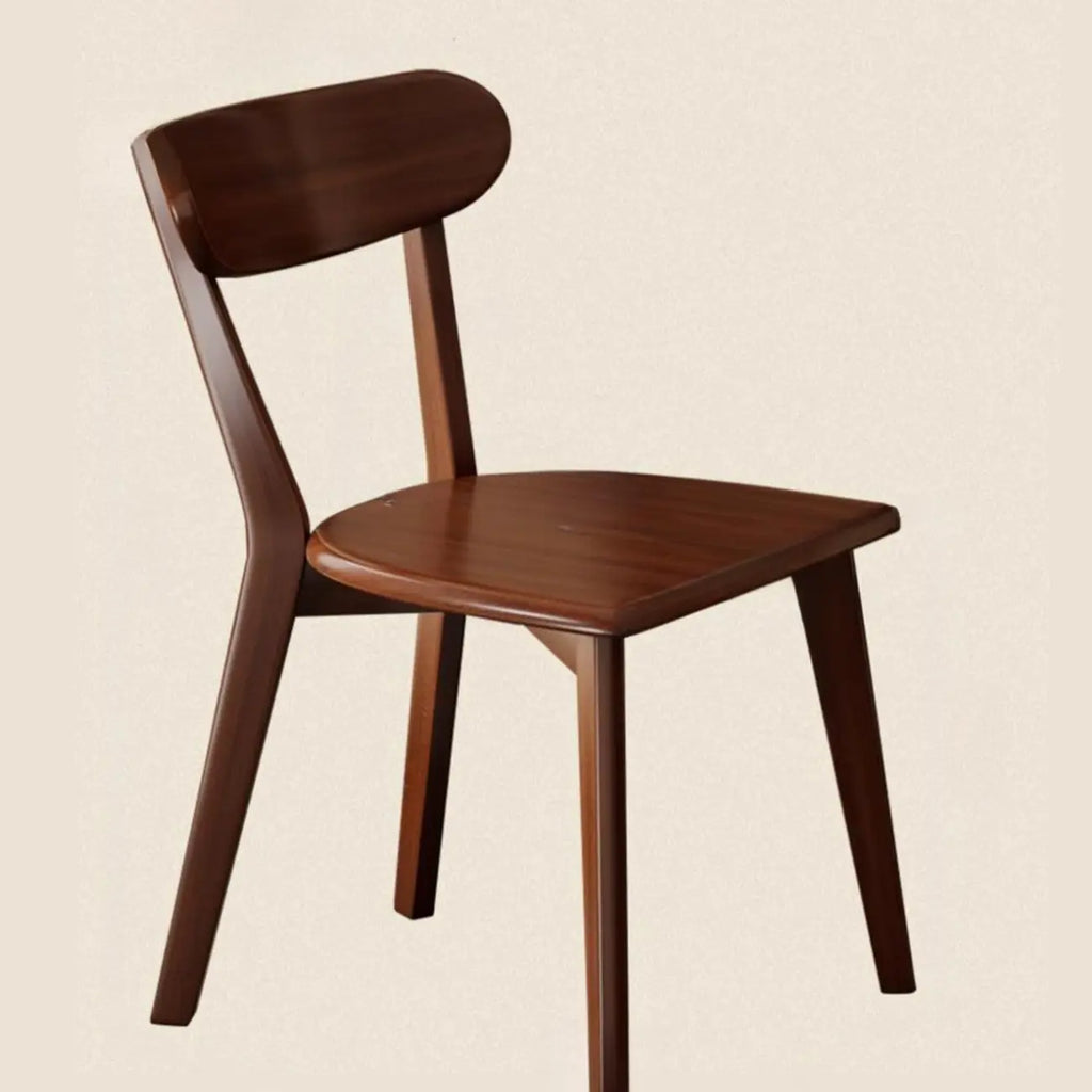 Chaise de salle à manger sans accoudoirs à dossier bas en bois moderne