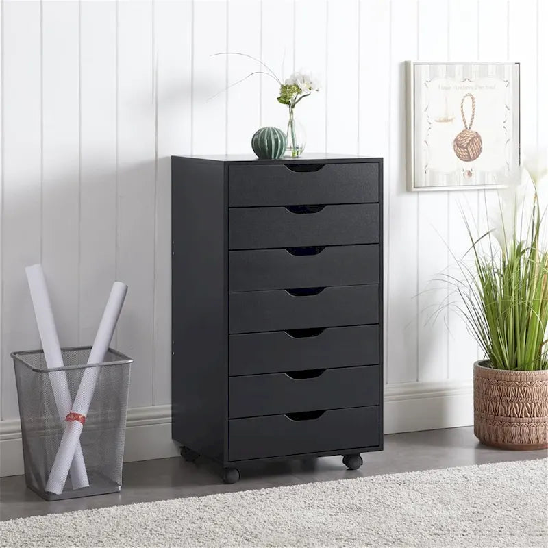 Classeurs de bureau, classeurs en bois pour bureau à domicile, classeur latéral, classeur mobile à tiroirs - Gris
