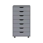 Classeurs de bureau, classeurs en bois pour bureau à domicile, classeur latéral, classeur mobile à tiroirs - Gris