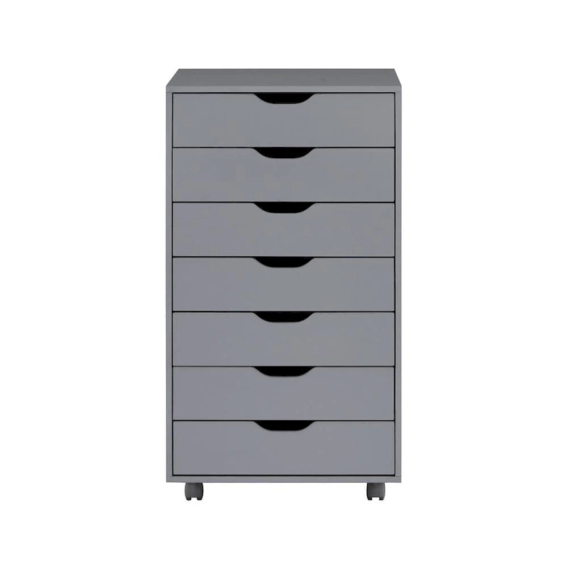 Classeurs de bureau, classeurs en bois pour bureau à domicile, classeur latéral, classeur mobile à tiroirs - Gris