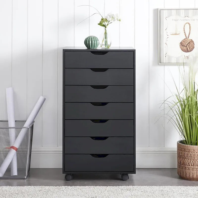 Classeurs de bureau, classeurs en bois pour bureau à domicile, classeur latéral, classeur mobile à tiroirs - Gris