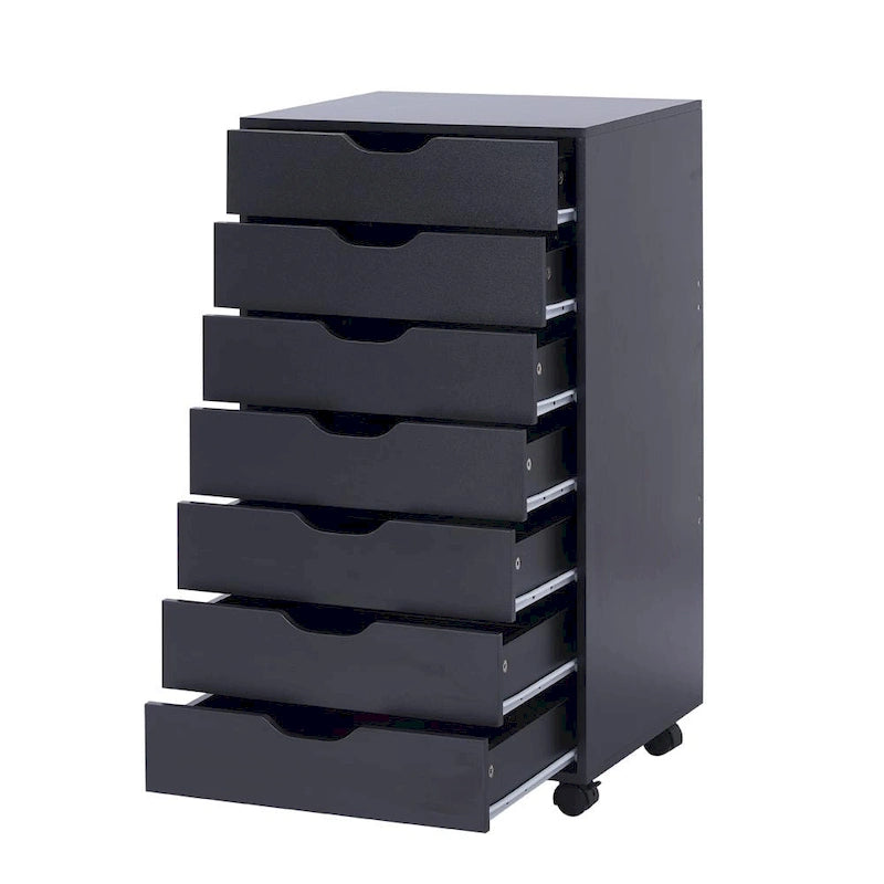 Classeurs de bureau, classeurs en bois pour bureau à domicile, classeur latéral, classeur mobile à tiroirs - Gris