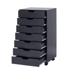 Classeurs de bureau, classeurs en bois pour bureau à domicile, classeur latéral, classeur mobile à tiroirs - Gris