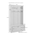 Meuble d'entrée - 42,5L x 18P x 74,13H