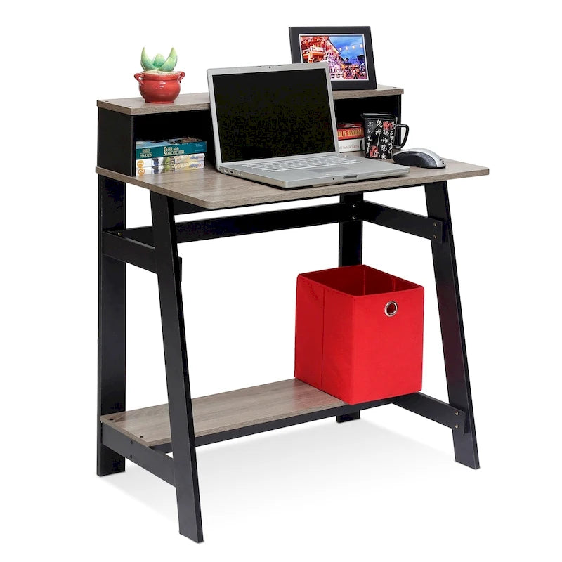 Un bureau d'ordinateur en A simple