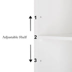 Armoire murale de salle de bain à porte simple avec miroir et étagère, coloris blanc