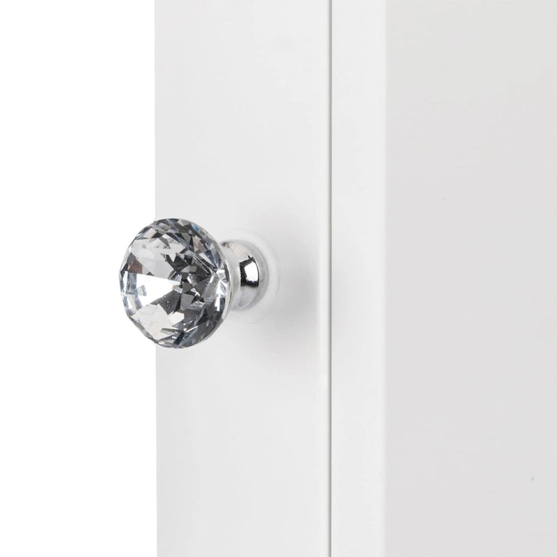 Armoire murale de salle de bain à porte simple avec miroir et étagère, coloris blanc