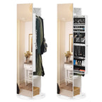 Miroir-armoire à bijoux pleine longueur 360° avec portemanteau – S.O.