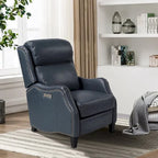 Fauteuil inclinable en cuir véritable avec clous, double moteur, pour cinéma maison, avec port USB