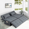 Lit convertible, Lit ottoman multifonction 4 en 1, Fauteuil-lit en lin respirant, Canapé-lit convertible