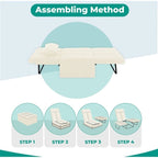 Lit convertible, Lit ottoman multifonction 4 en 1, Fauteuil-lit en lin respirant, Canapé-lit convertible