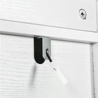 Étagère de rangement de 61 po pour dessus de toilette avec porte coulissante de style rustique et base en métal