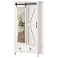 Armoire de rangement haute et large avec portes et miroir pleine longueur pour salle de bain