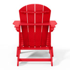 Chaise Adirondack pliante de patio d'extérieur tout temps résistante à la décoloration Polytrends Laguna