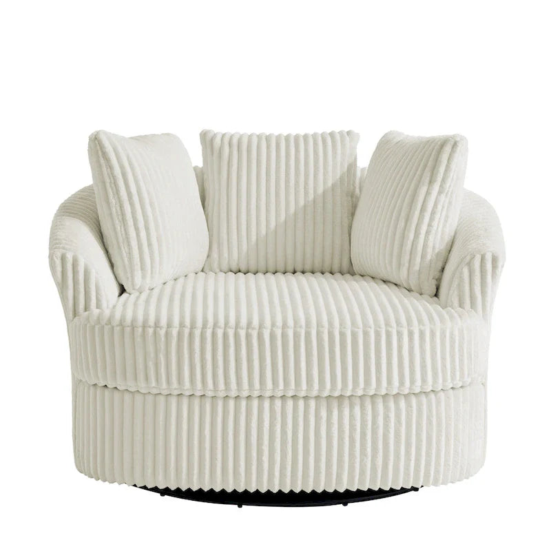Fauteuil pivotant cylindrique déhoussable à accoudoirs encastrés DREAMSIDEA