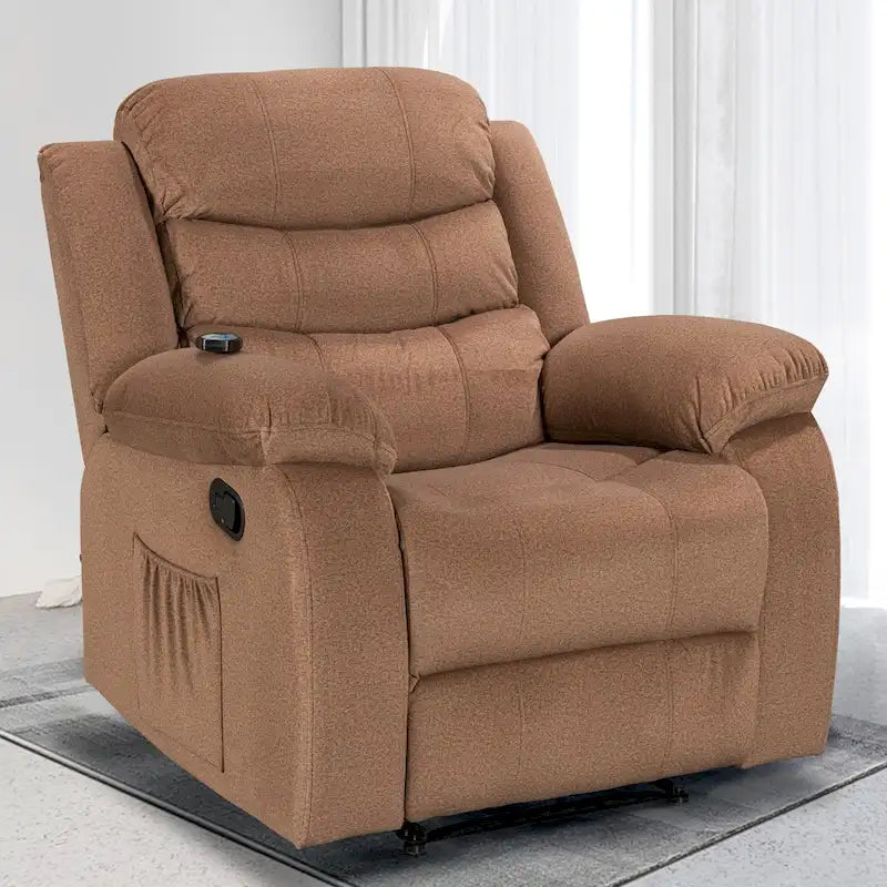 Fauteuil inclinable moelleux avec fonction massage et chauffage