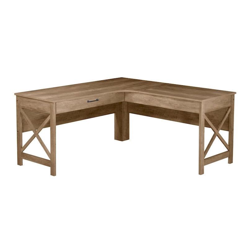 Bureau en L de style ferme moderne avec tiroir