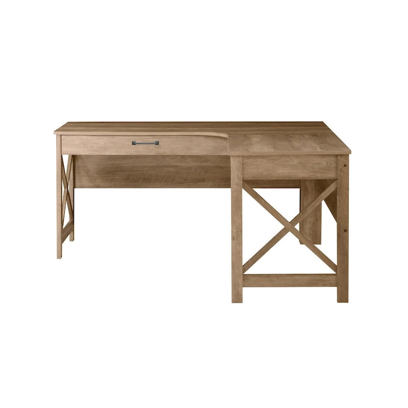 Bureau en L de style ferme moderne avec tiroir