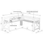 Bureau en L de style ferme moderne avec tiroir