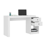 Bureau d'angle extensible de 119 à 155 cm de long pour bureau à domicile au design moderne