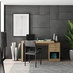 Bureau d'angle extensible de 119 à 155 cm de long pour bureau à domicile au design moderne