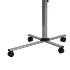 Table d'ordinateur portable mobile réglable en hauteur et en inclinaison avec plateau en cerisier