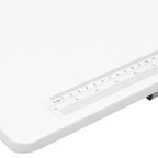 II Table de couture argent/blanc pliable portative à roulettes