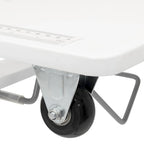 II Table de couture argent/blanc pliable portative à roulettes