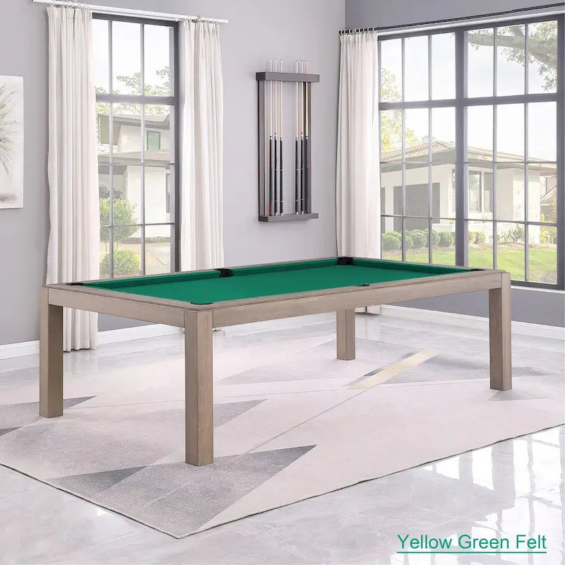 Table de billard Olivia GreyWash Ash 7 pieds avec plateau de salle à manger