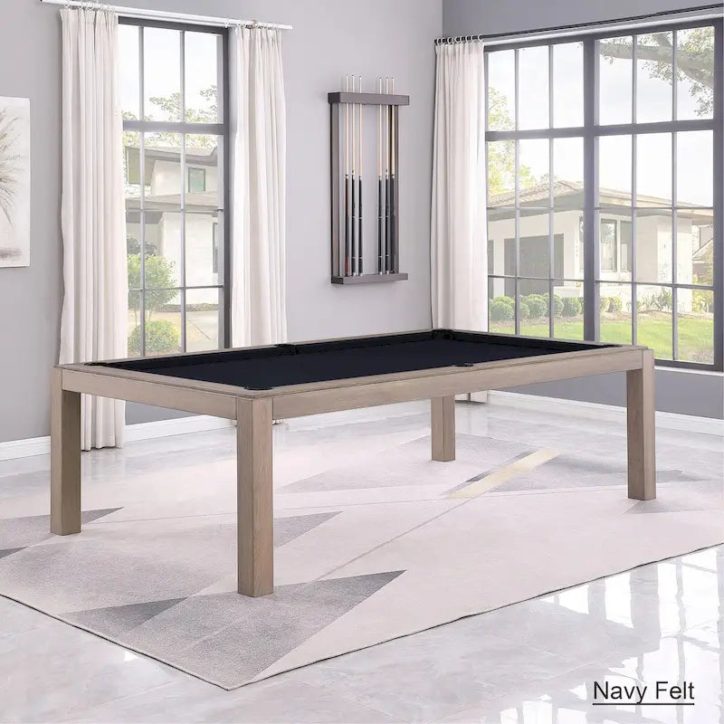 Table de billard Olivia GreyWash Ash 7 pieds avec plateau de salle à manger