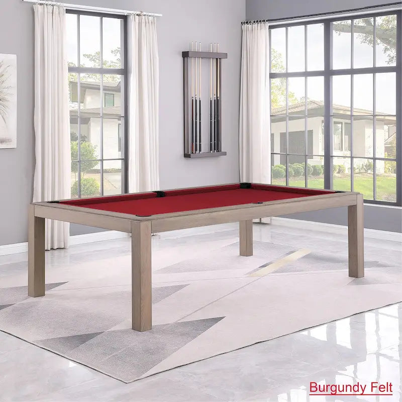 Table de billard Olivia GreyWash Ash 7 pieds avec plateau de salle à manger