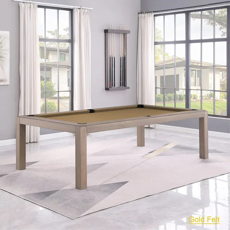 Table de billard Olivia GreyWash Ash 7 pieds avec plateau de salle à manger