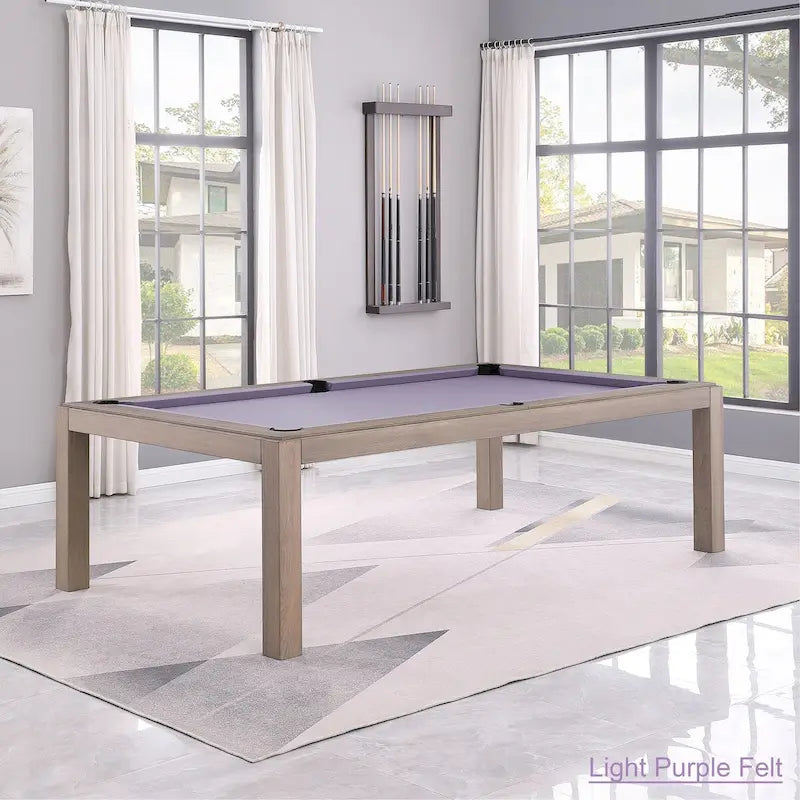 Table de billard Olivia GreyWash Ash 7 pieds avec plateau de salle à manger