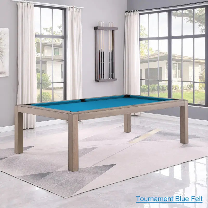 Table de billard Olivia GreyWash Ash 7 pieds avec plateau de salle à manger