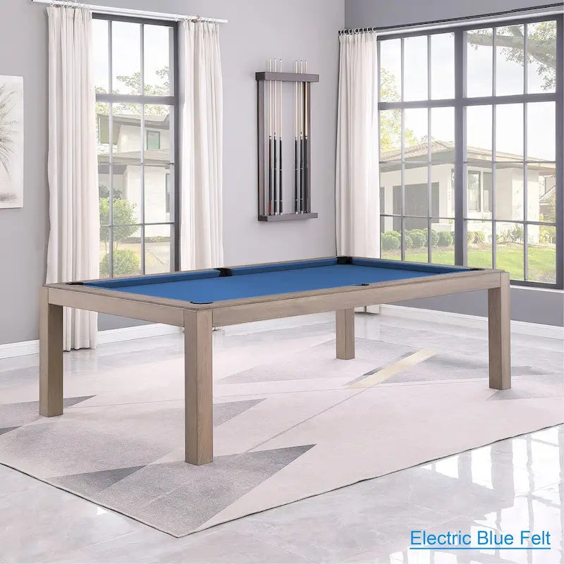 Table de billard Olivia GreyWash Ash 7 pieds avec plateau de salle à manger