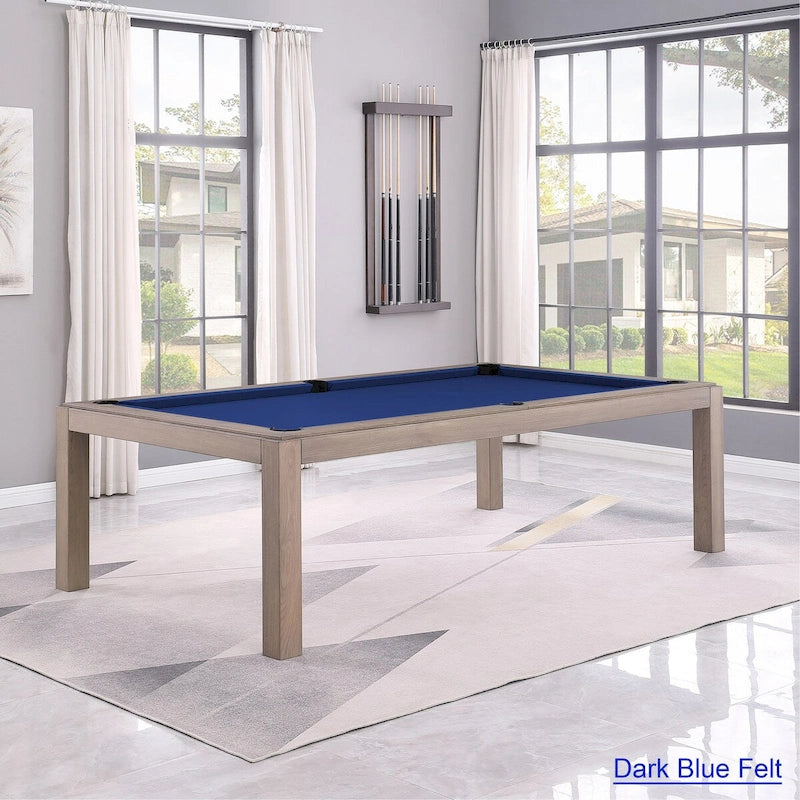 Table de billard Olivia GreyWash Ash 7 pieds avec plateau de salle à manger