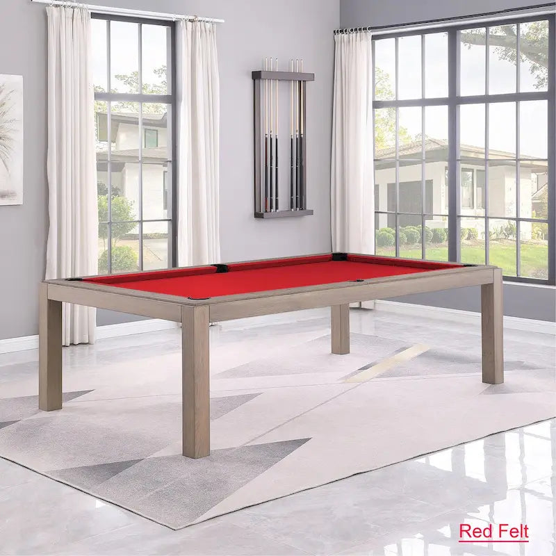 Table de billard Olivia GreyWash Ash 7 pieds avec plateau de salle à manger