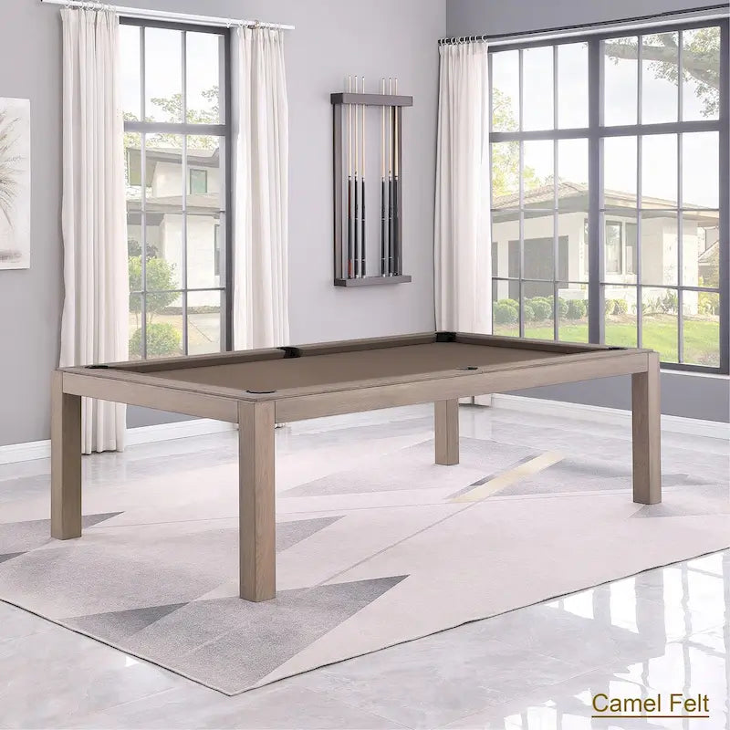 Table de billard Olivia GreyWash Ash 7 pieds avec plateau de salle à manger