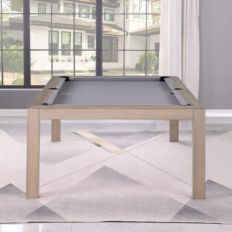 Table de billard Olivia GreyWash Ash 7 pieds avec plateau de salle à manger