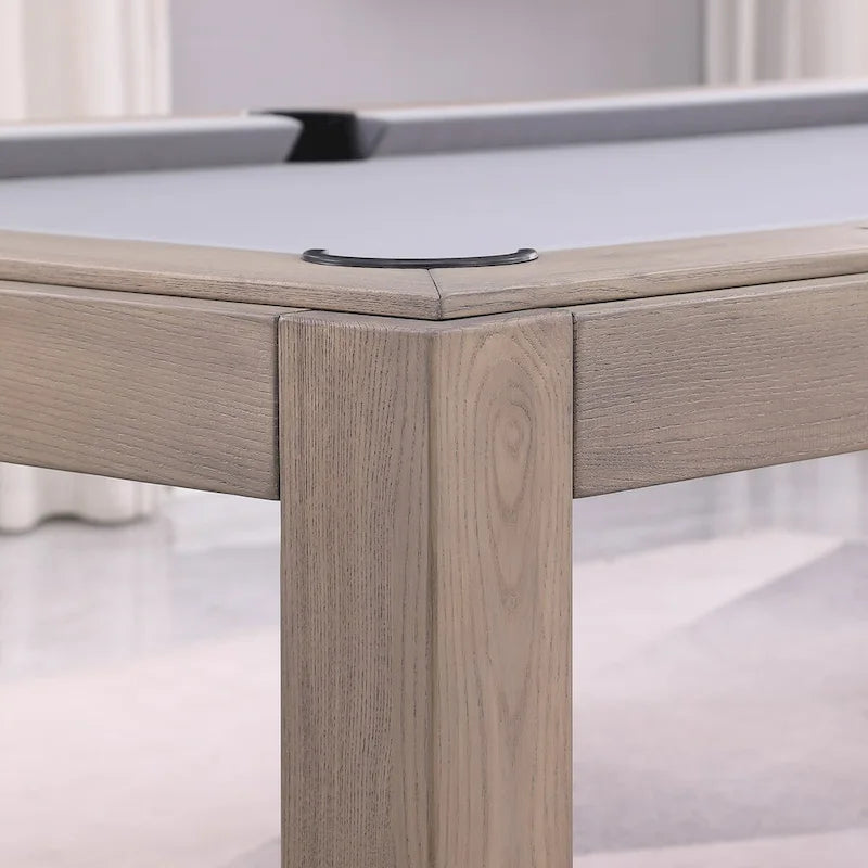 Table de billard Olivia GreyWash Ash 7 pieds avec plateau de salle à manger